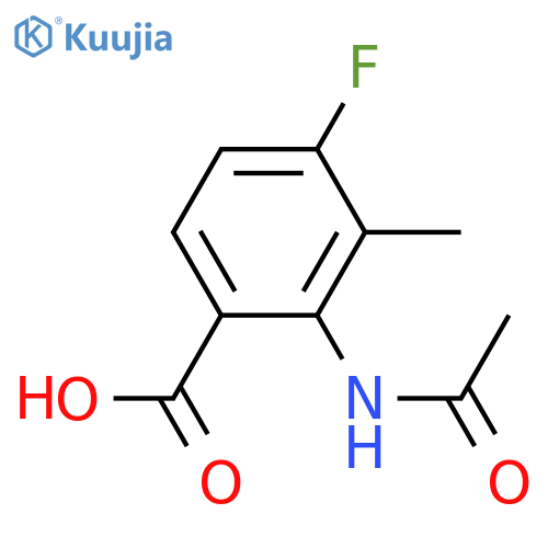 2-Acetamido-4-fluoro-3-methylbenzoic acid structure