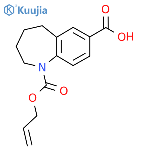1-[(prop-2-en-1-yloxy)carbonyl]-2,3,4,5-tetrahydro-1H-1-benzazepine-7-carboxylic acid structure