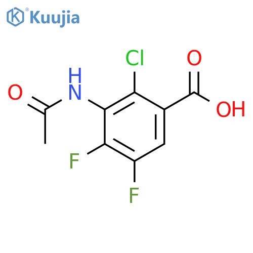 2-Chloro-3-acetamido-4,5-difluorobenzoic acid structure