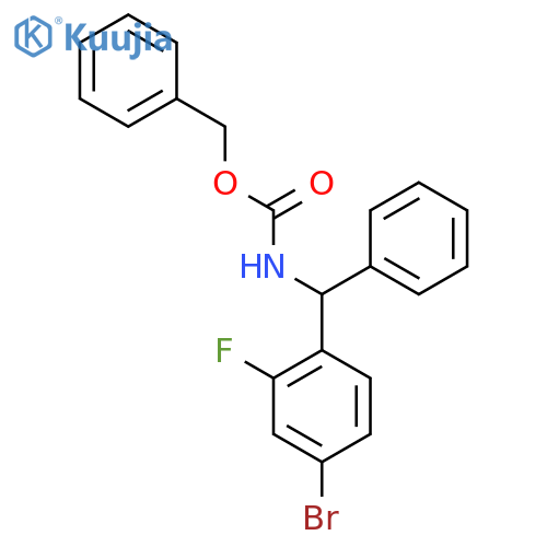 benzyl N-(4-bromo-2-fluorophenyl)(phenyl)methylcarbamate structure