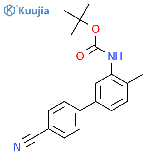 tert-butyl N-{4'-cyano-4-methyl-1,1'-biphenyl-3-yl}carbamate structure