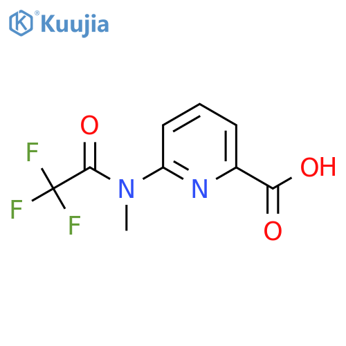 6-(2,2,2-trifluoro-N-methylacetamido)pyridine-2-carboxylic acid structure