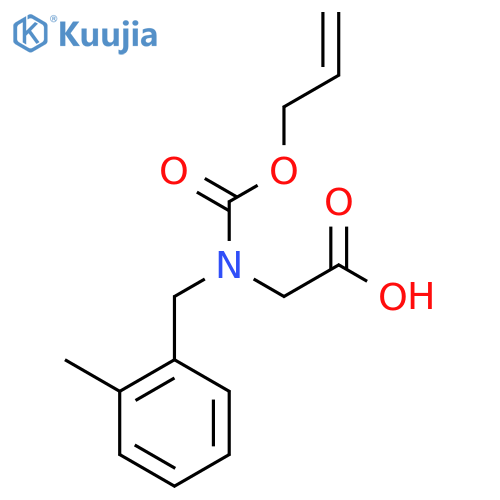 2-{(2-methylphenyl)methyl(prop-2-en-1-yloxy)carbonylamino}acetic acid structure