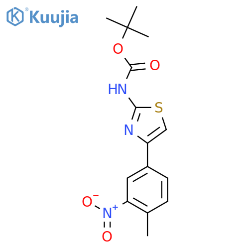 tert-butyl N-4-(4-methyl-3-nitrophenyl)-1,3-thiazol-2-ylcarbamate structure