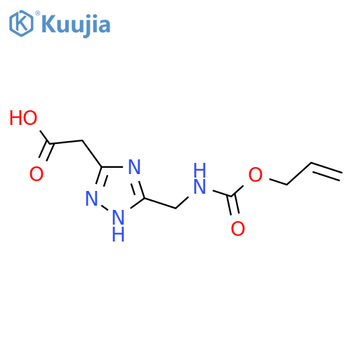 2-[5-({[(prop-2-en-1-yloxy)carbonyl]amino}methyl)-4H-1,2,4-triazol-3-yl]acetic acid structure
