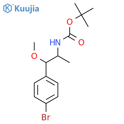 tert-butyl N-1-(4-bromophenyl)-1-methoxypropan-2-ylcarbamate structure