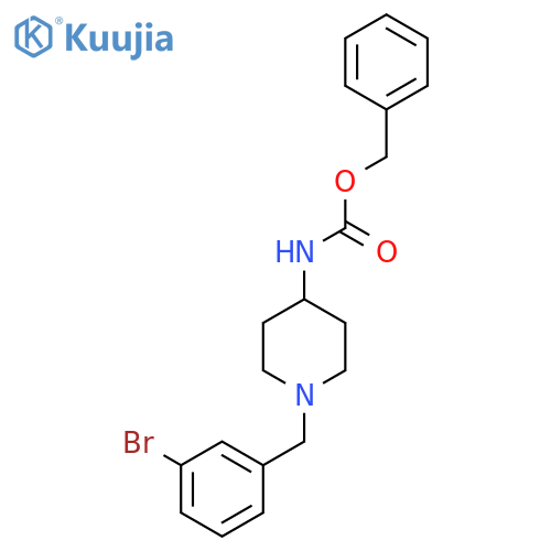 benzyl N-{1-[(3-bromophenyl)methyl]piperidin-4-yl}carbamate structure