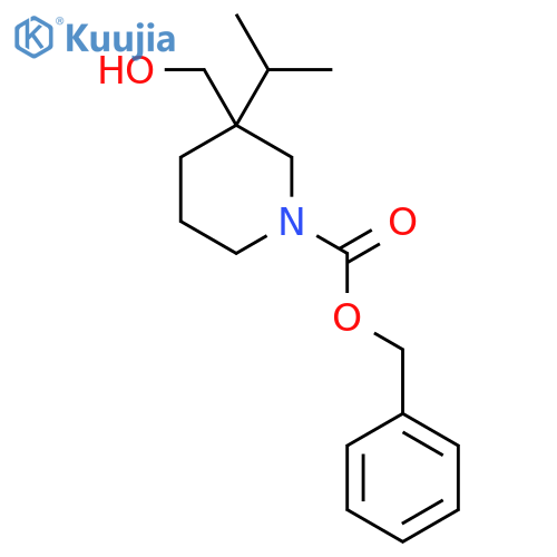 Benzyl 3-(hydroxymethyl)-3-(propan-2-yl)piperidine-1-carboxylate structure