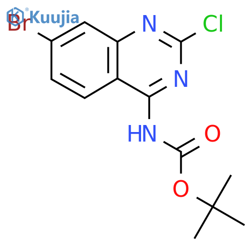 tert-butyl N-(7-bromo-2-chloroquinazolin-4-yl)carbamate structure