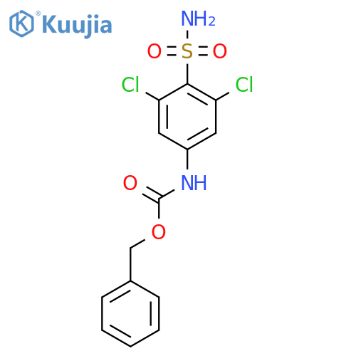benzyl N-(3,5-dichloro-4-sulfamoylphenyl)carbamate structure