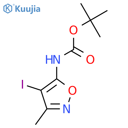 tert-butyl N-(4-iodo-3-methyl-1,2-oxazol-5-yl)carbamate structure