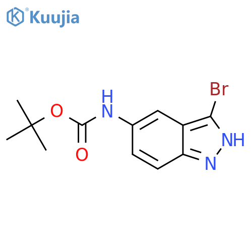 tert-butyl N-(3-bromo-1H-indazol-5-yl)carbamate structure