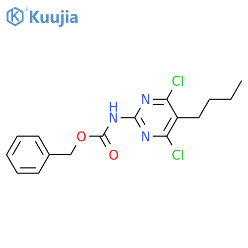 benzyl N-(5-butyl-4,6-dichloropyrimidin-2-yl)carbamate structure