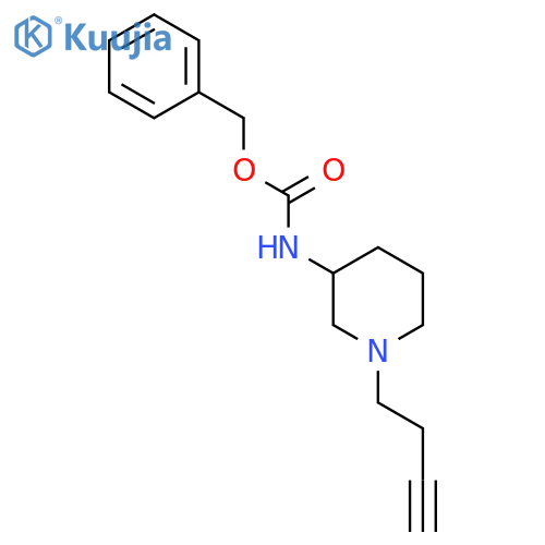 benzyl N-1-(but-3-yn-1-yl)piperidin-3-ylcarbamate structure