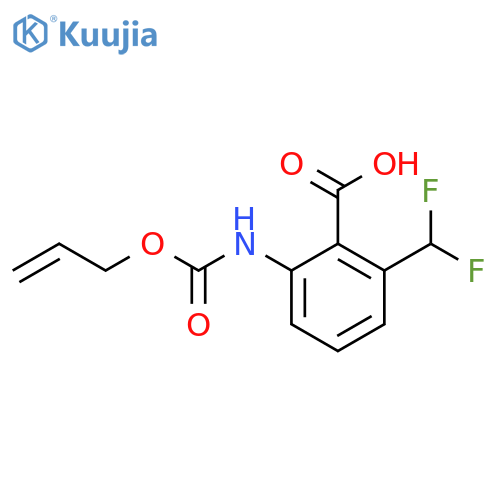 2-(difluoromethyl)-6-{(prop-2-en-1-yloxy)carbonylamino}benzoic acid structure