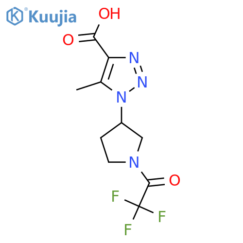 5-methyl-1-1-(2,2,2-trifluoroacetyl)pyrrolidin-3-yl-1H-1,2,3-triazole-4-carboxylic acid structure