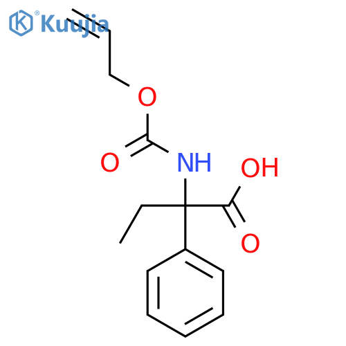 2-phenyl-2-{(prop-2-en-1-yloxy)carbonylamino}butanoic acid structure