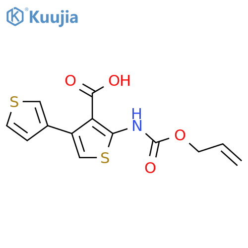 5-{(prop-2-en-1-yloxy)carbonylamino}-3,3'-bithiophene-4-carboxylic acid structure