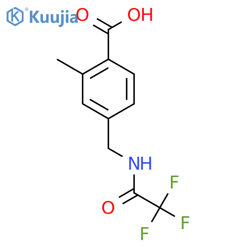 2-methyl-4-(trifluoroacetamido)methylbenzoic acid structure