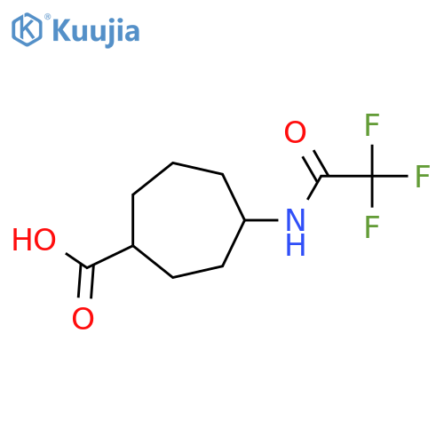 4-(Trifluoroacetamido)cycloheptane-1-carboxylic acid structure