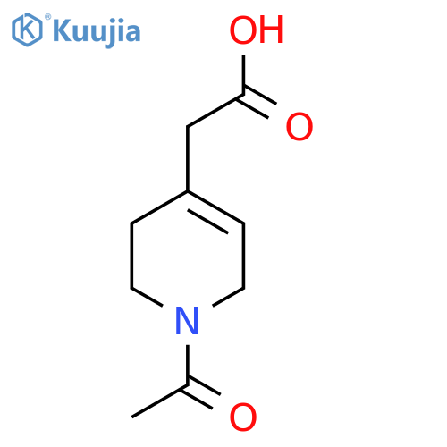 2-(1-Acetyl-1,2,3,6-tetrahydropyridin-4-yl)acetic acid structure