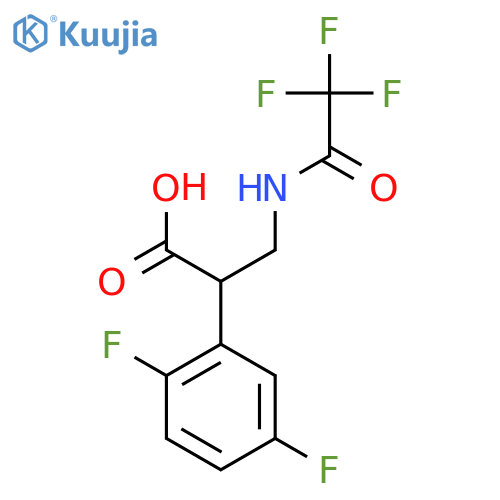 2-(2,5-Difluorophenyl)-3-(2,2,2-trifluoroacetamido)propanoic acid structure