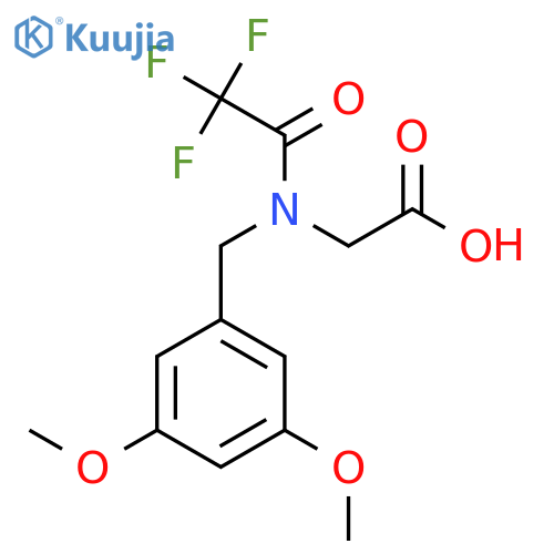 2-{N-(3,5-dimethoxyphenyl)methyl-2,2,2-trifluoroacetamido}acetic acid structure
