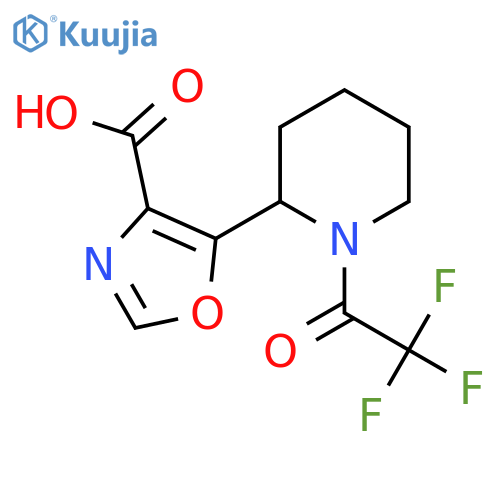 5-1-(2,2,2-trifluoroacetyl)piperidin-2-yl-1,3-oxazole-4-carboxylic acid structure