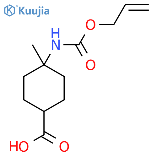 4-methyl-4-{(prop-2-en-1-yloxy)carbonylamino}cyclohexane-1-carboxylic acid structure