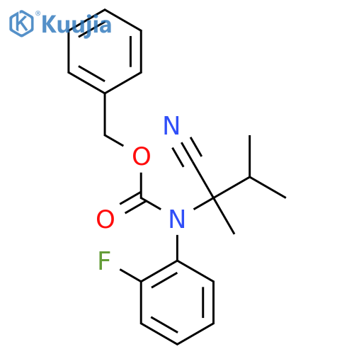 benzyl N-(1-cyano-1,2-dimethylpropyl)-N-(2-fluorophenyl)carbamate structure