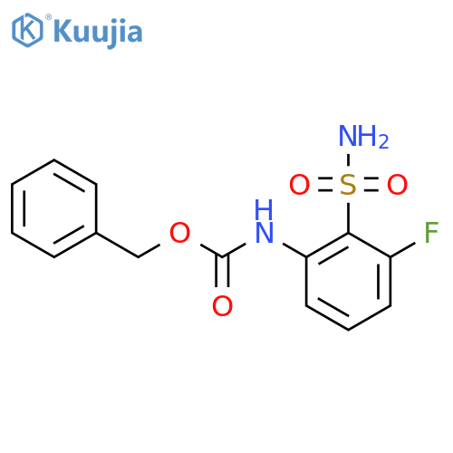 benzyl N-(3-fluoro-2-sulfamoylphenyl)carbamate structure