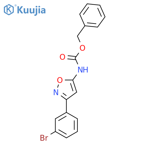 benzyl N-3-(3-bromophenyl)-1,2-oxazol-5-ylcarbamate structure