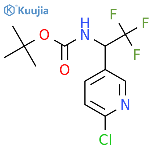 tert-butyl N-1-(6-chloropyridin-3-yl)-2,2,2-trifluoroethylcarbamate structure