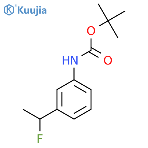 tert-butyl N-3-(1-fluoroethyl)phenylcarbamate structure