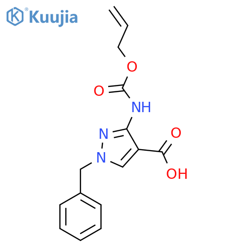 1-benzyl-3-{(prop-2-en-1-yloxy)carbonylamino}-1H-pyrazole-4-carboxylic acid structure