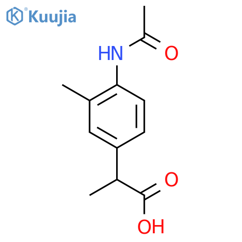 2-(4-Acetamido-3-methylphenyl)propanoic acid structure