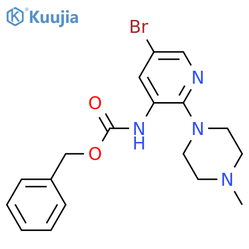 benzyl N-5-bromo-2-(4-methylpiperazin-1-yl)pyridin-3-ylcarbamate structure