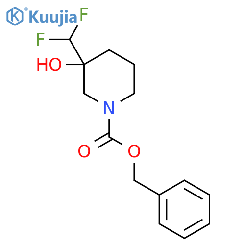 Benzyl 3-(difluoromethyl)-3-hydroxypiperidine-1-carboxylate structure