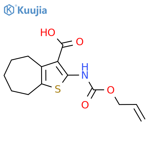 2-{(prop-2-en-1-yloxy)carbonylamino}-4H,5H,6H,7H,8H-cycloheptabthiophene-3-carboxylic acid structure