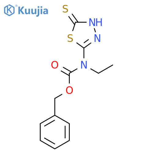 benzyl N-ethyl-N-(5-sulfanyl-1,3,4-thiadiazol-2-yl)carbamate structure