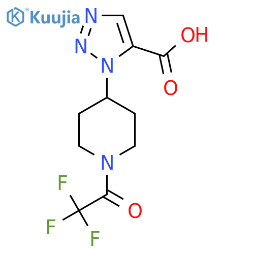 1-1-(2,2,2-trifluoroacetyl)piperidin-4-yl-1H-1,2,3-triazole-5-carboxylic acid structure