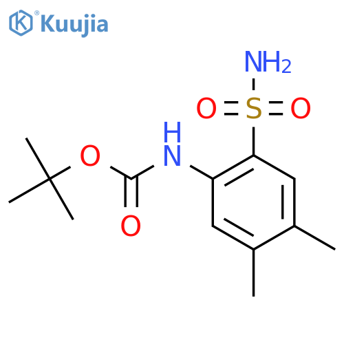 tert-butyl N-(4,5-dimethyl-2-sulfamoylphenyl)carbamate structure