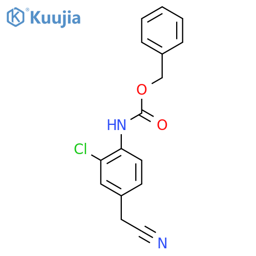 benzyl N-2-chloro-4-(cyanomethyl)phenylcarbamate structure