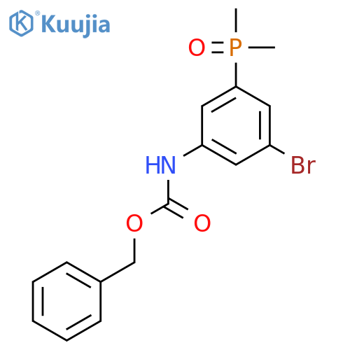 benzyl N-3-bromo-5-(dimethylphosphoryl)phenylcarbamate structure