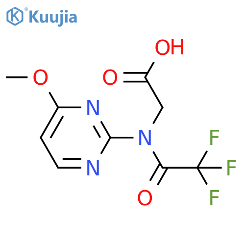 2-[2,2,2-trifluoro-N-(4-methoxypyrimidin-2-yl)acetamido]acetic acid structure