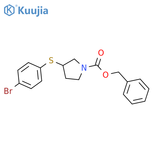 benzyl 3-(4-bromophenyl)sulfanylpyrrolidine-1-carboxylate structure