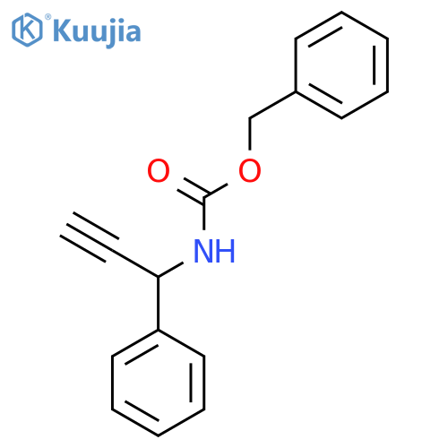 benzyl N-(1-phenylprop-2-yn-1-yl)carbamate structure