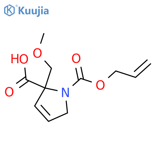 2-(methoxymethyl)-1-(prop-2-en-1-yloxy)carbonyl-2,5-dihydro-1H-pyrrole-2-carboxylic acid structure