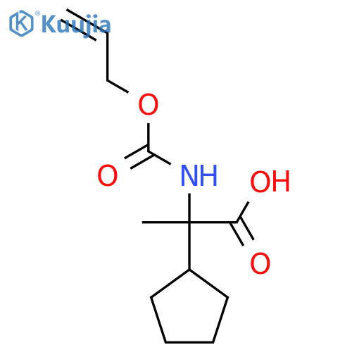 2-cyclopentyl-2-{(prop-2-en-1-yloxy)carbonylamino}propanoic acid structure