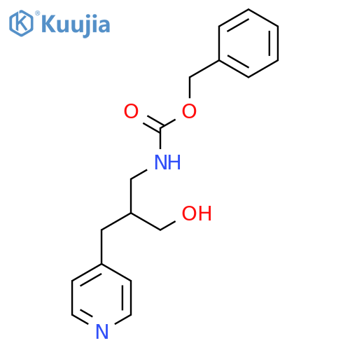 benzyl N-{3-hydroxy-2-(pyridin-4-yl)methylpropyl}carbamate structure